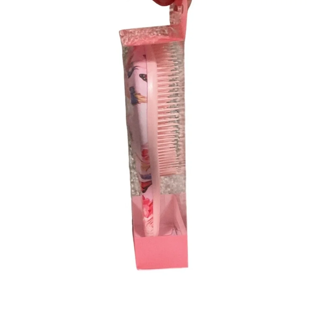 Brush It Pro Detangler Brush Kids OS Pink Floral New Rose Butterfly Hairbrush